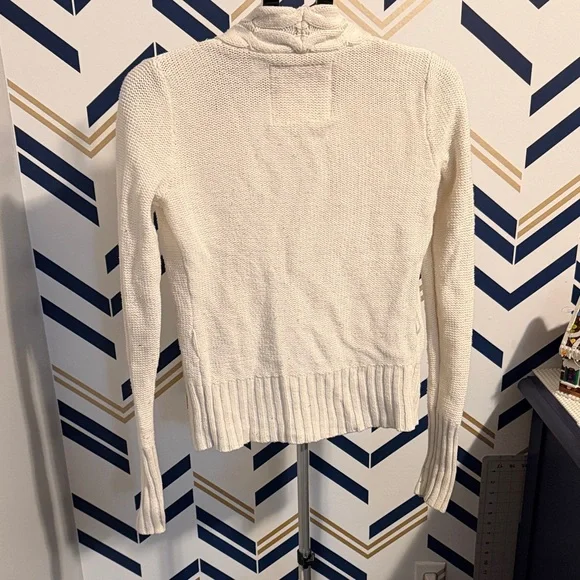 American Eagle Outfitters Cream Cable Knit Cardigan - Picture 3 of 7